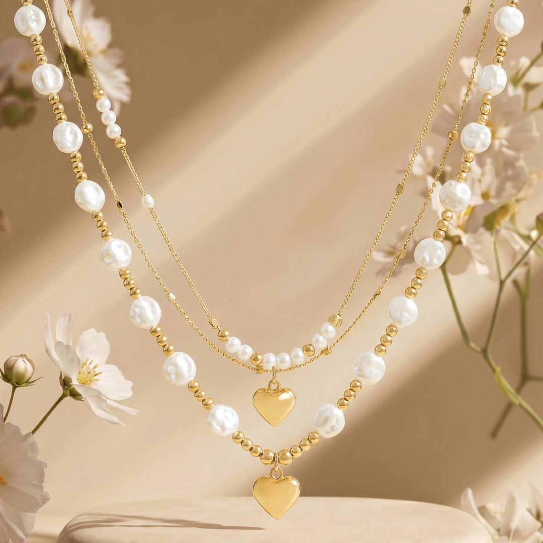 Golden Tide Love Layered Necklace