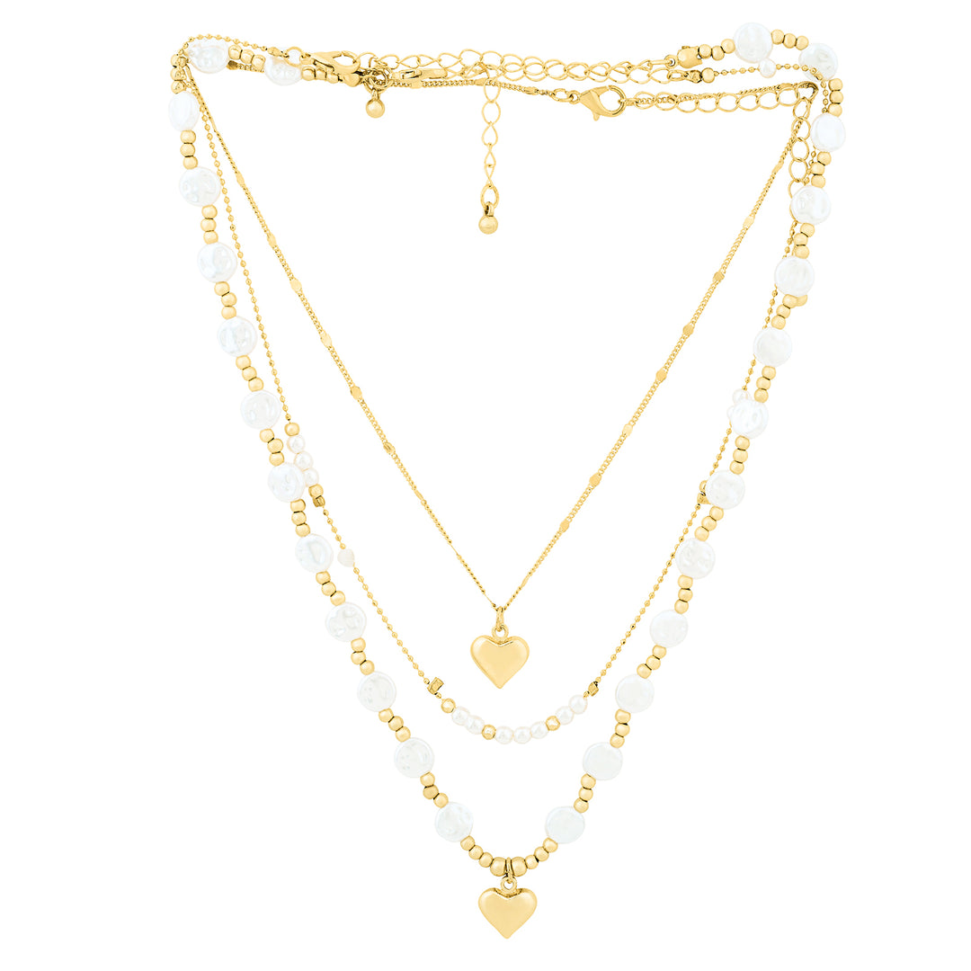 Golden Tide Love Layered Necklace