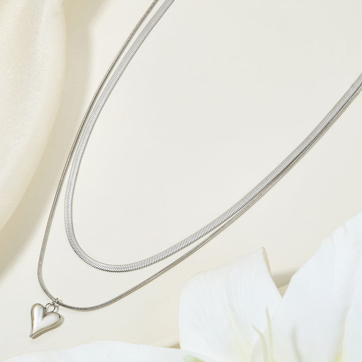 Renika Silver Love Necklace