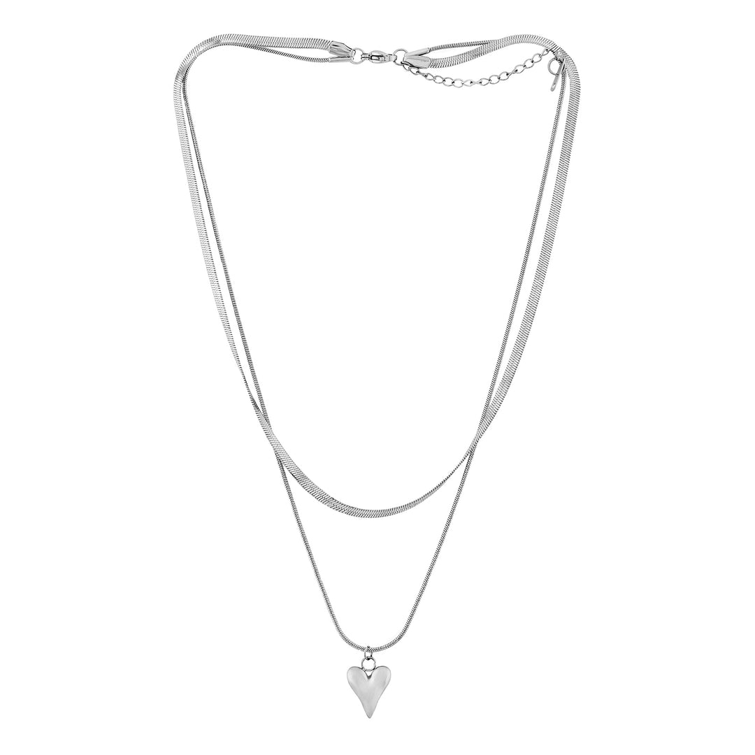 Renika Silver Love Necklace
