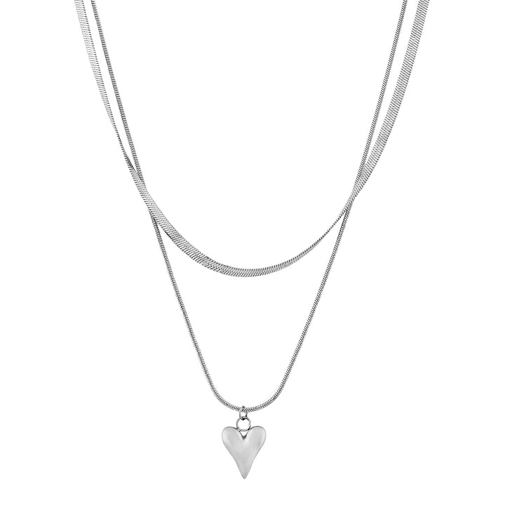 Renika Silver Love Necklace