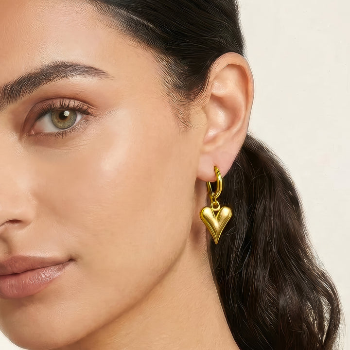 Ren Ren Gold Heart Love Earrings