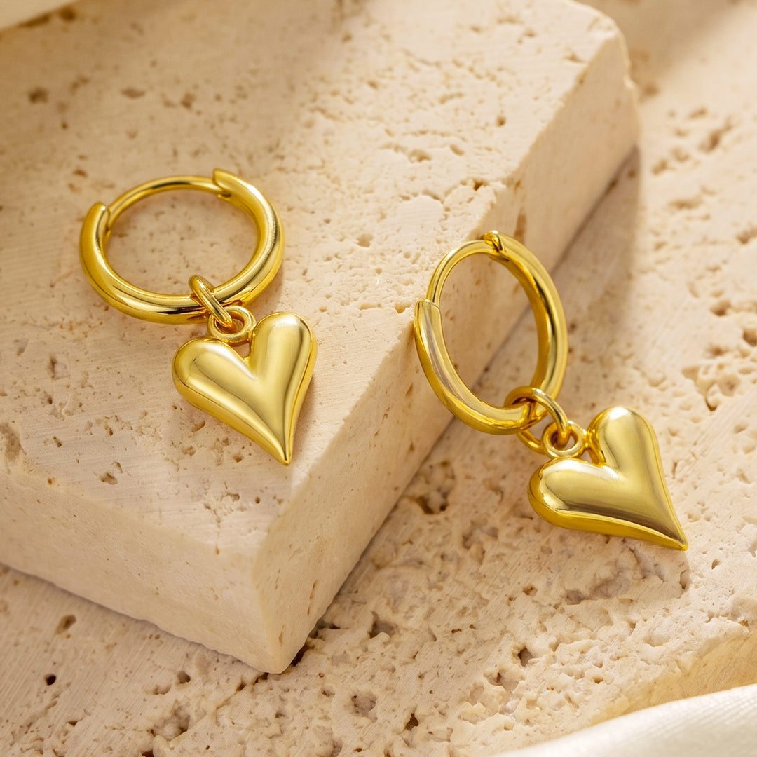 Ren Ren Gold Heart Love Earrings