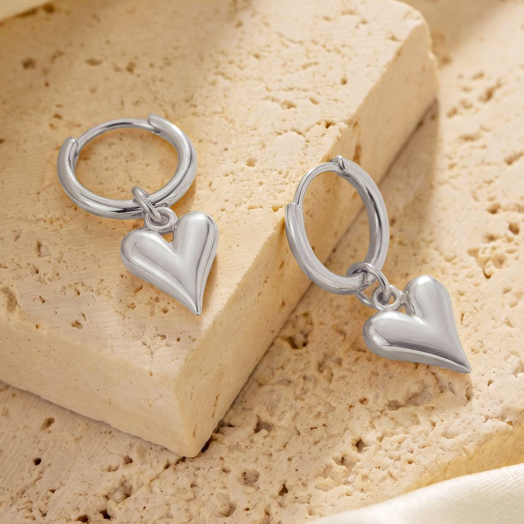 Ren Ren Silver Heart Love Earrings