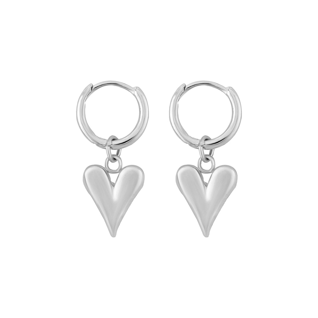 Ren Ren Silver Heart Love Earrings