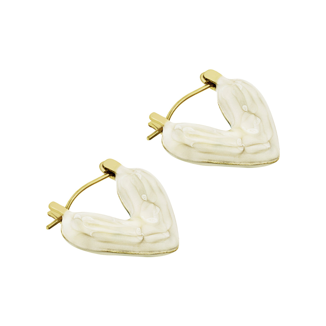 Serene Heart Shaped Pearl Love Earrings