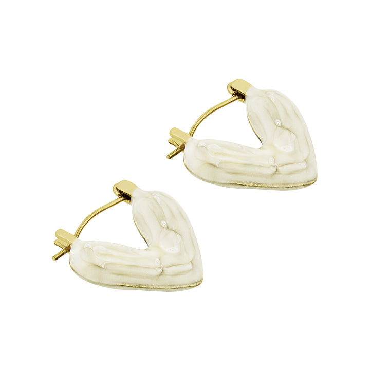 Serene Heart Shaped Pearl Love Earrings