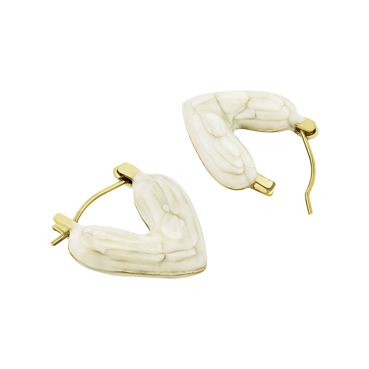 Serene Heart Shaped Pearl Love Earrings
