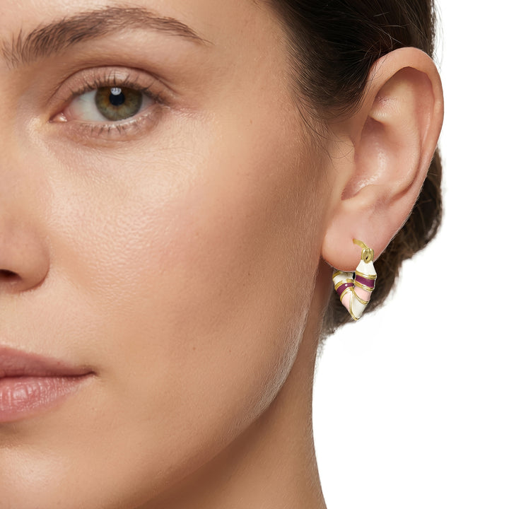 Serene Heart Shaped Red & Pink Love Earrings