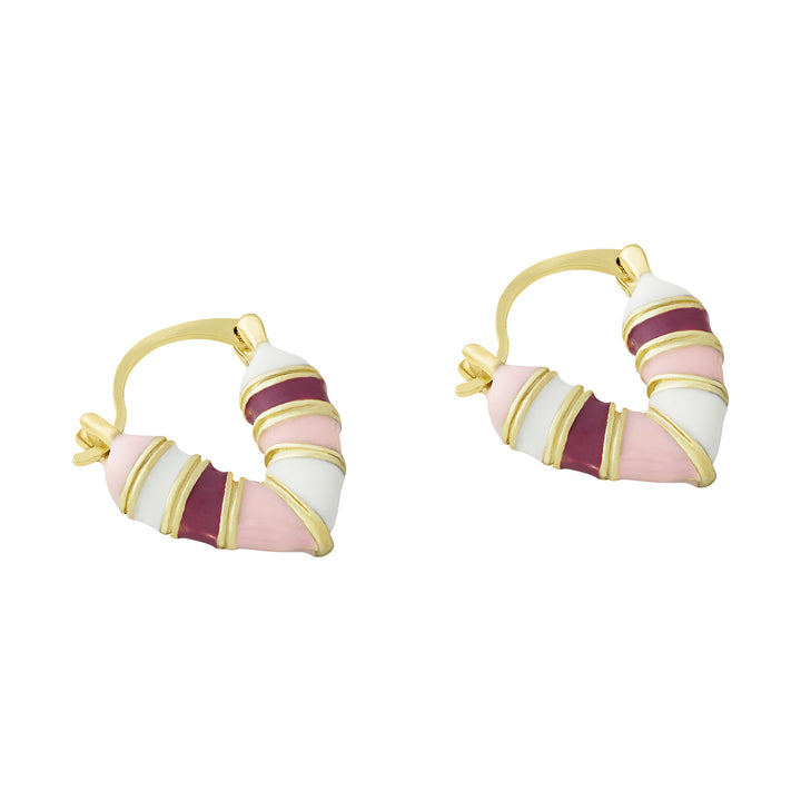 Serene Heart Shaped Red & Pink Love Earrings