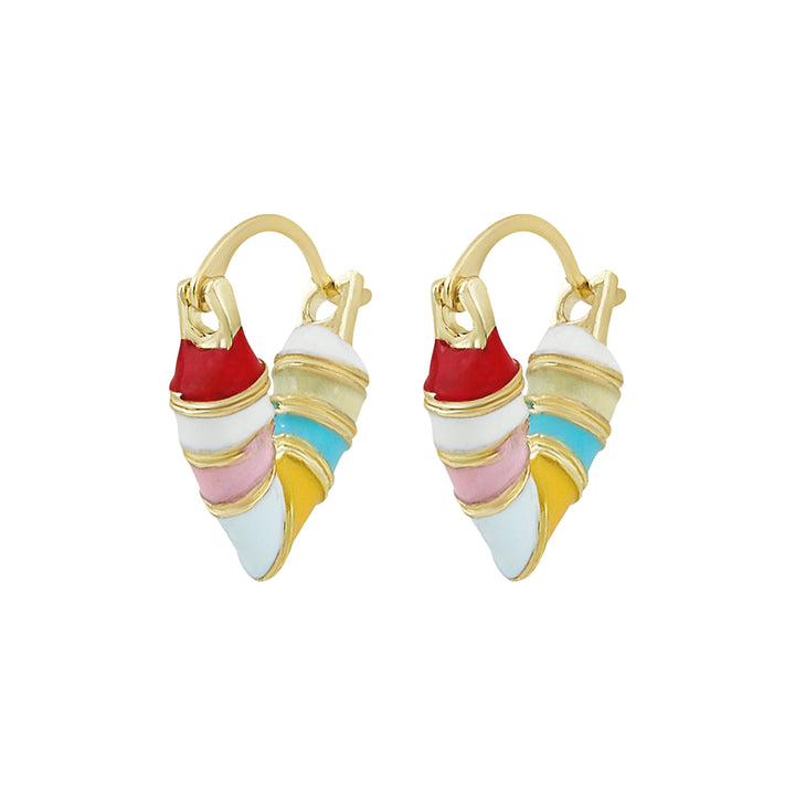 Serene Heart Shaped Multicolor Love Earrings