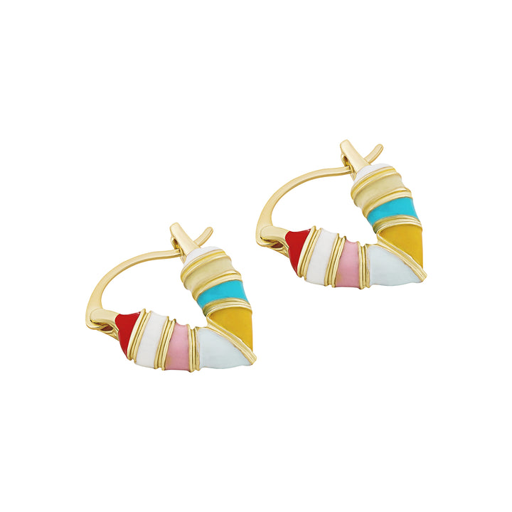 Serene Heart Shaped Multicolor Love Earrings