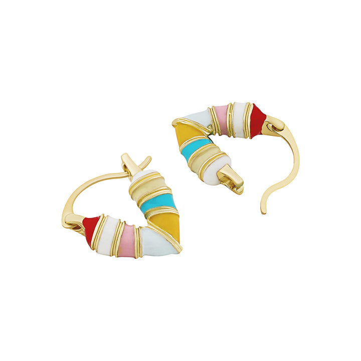 Serene Heart Shaped Multicolor Love Earrings