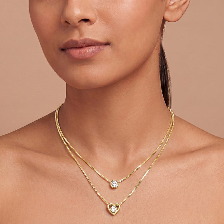 Lora Layered Gold Love Necklace