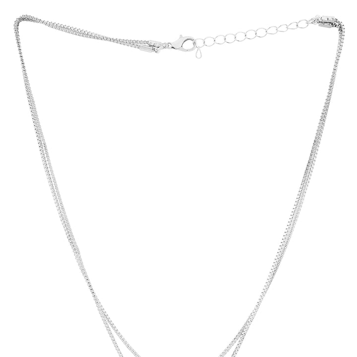 Lora Layered Silver Love Necklace