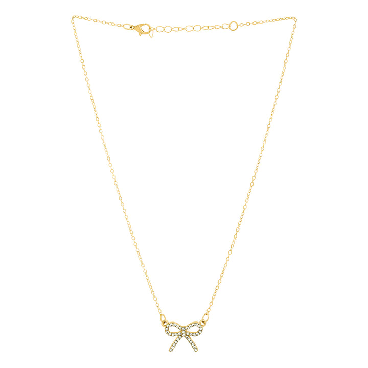 Bluette Bow Gold Love Necklace