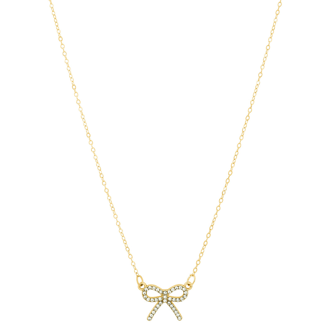 Bluette Bow Gold Love Necklace