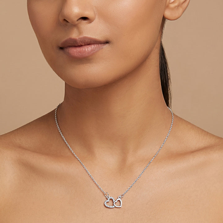 Zeta Silver Love Necklace