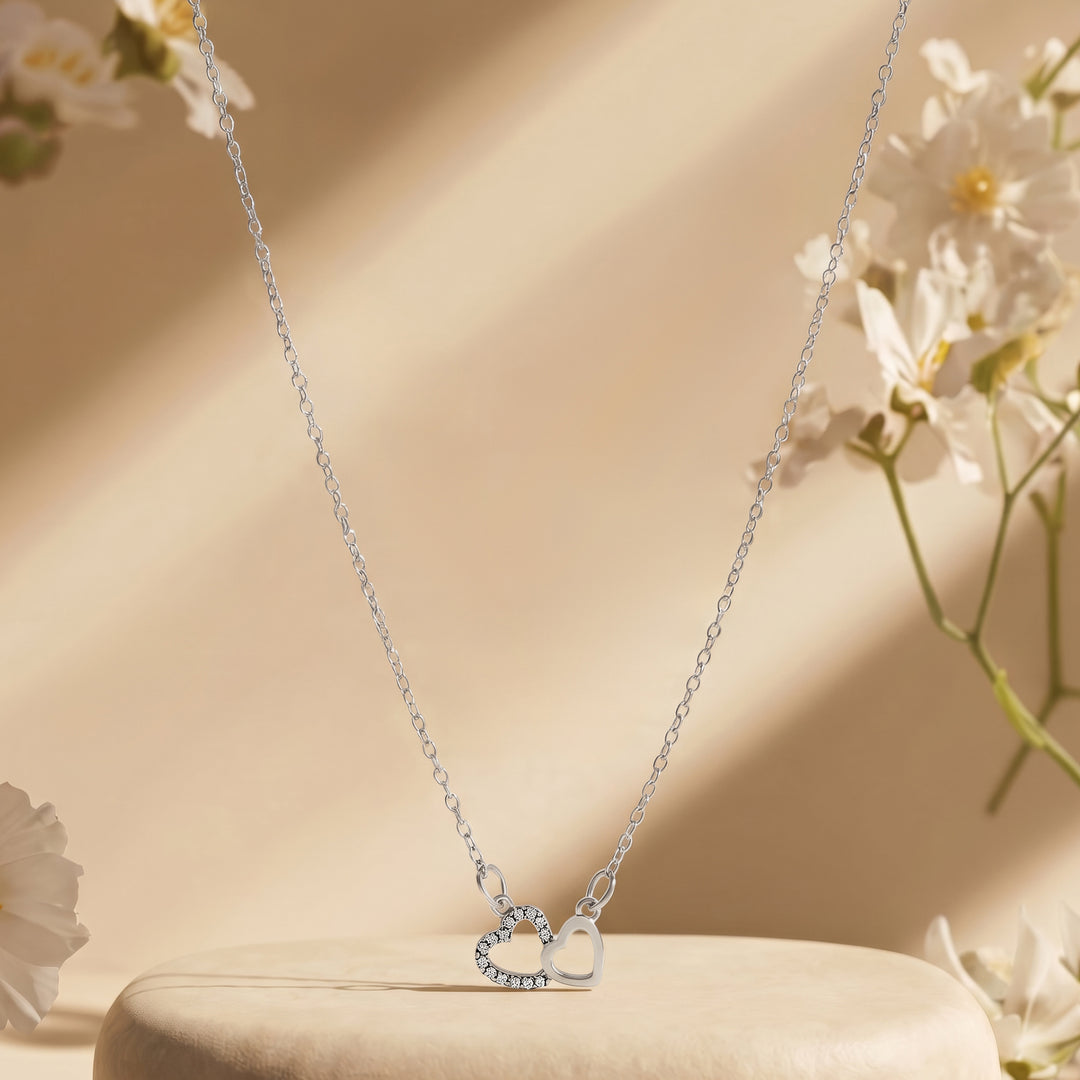 Zeta Silver Love Necklace