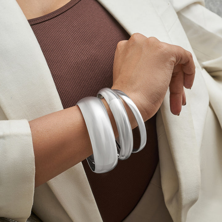 Moon Melt Silver Chunky Bracelet