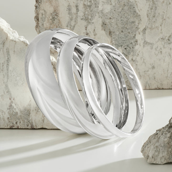 Moon Melt Silver Chunky Bracelet