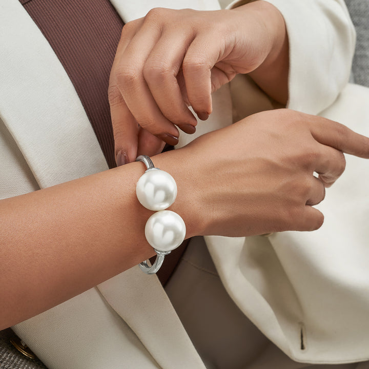 Fairycore Perla Silver Chunky Bracelet