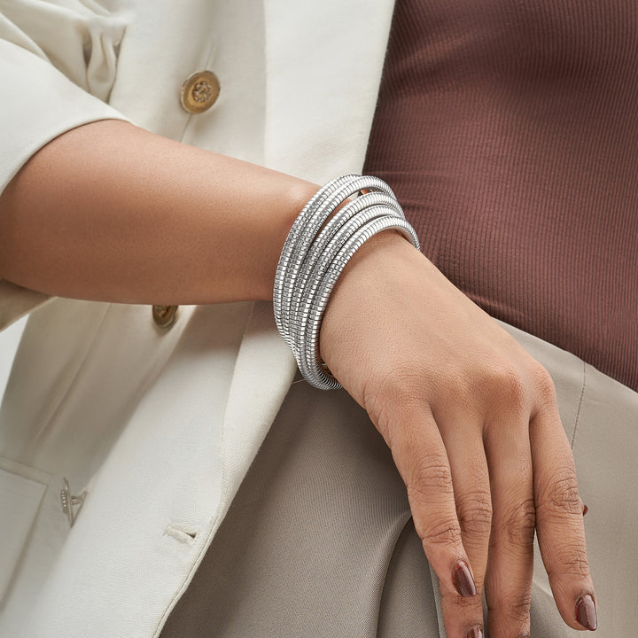 Clarissa Silver Chunky Bracelet