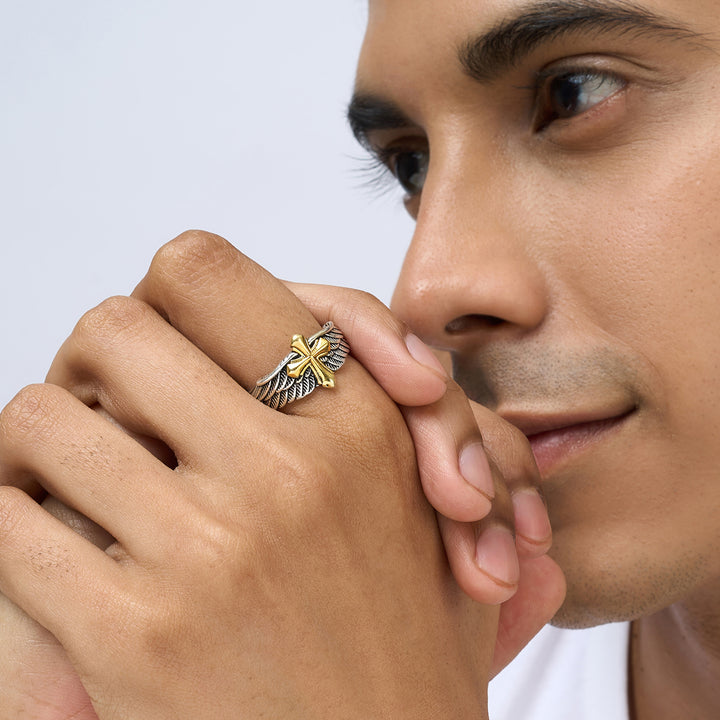 Keaton Men's Silver & Gold RIng