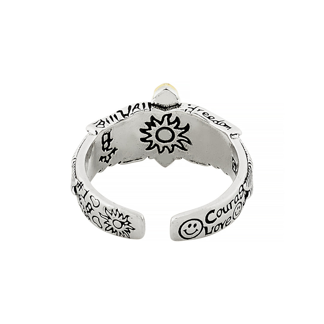 Keaton Men's Silver & Gold RIng