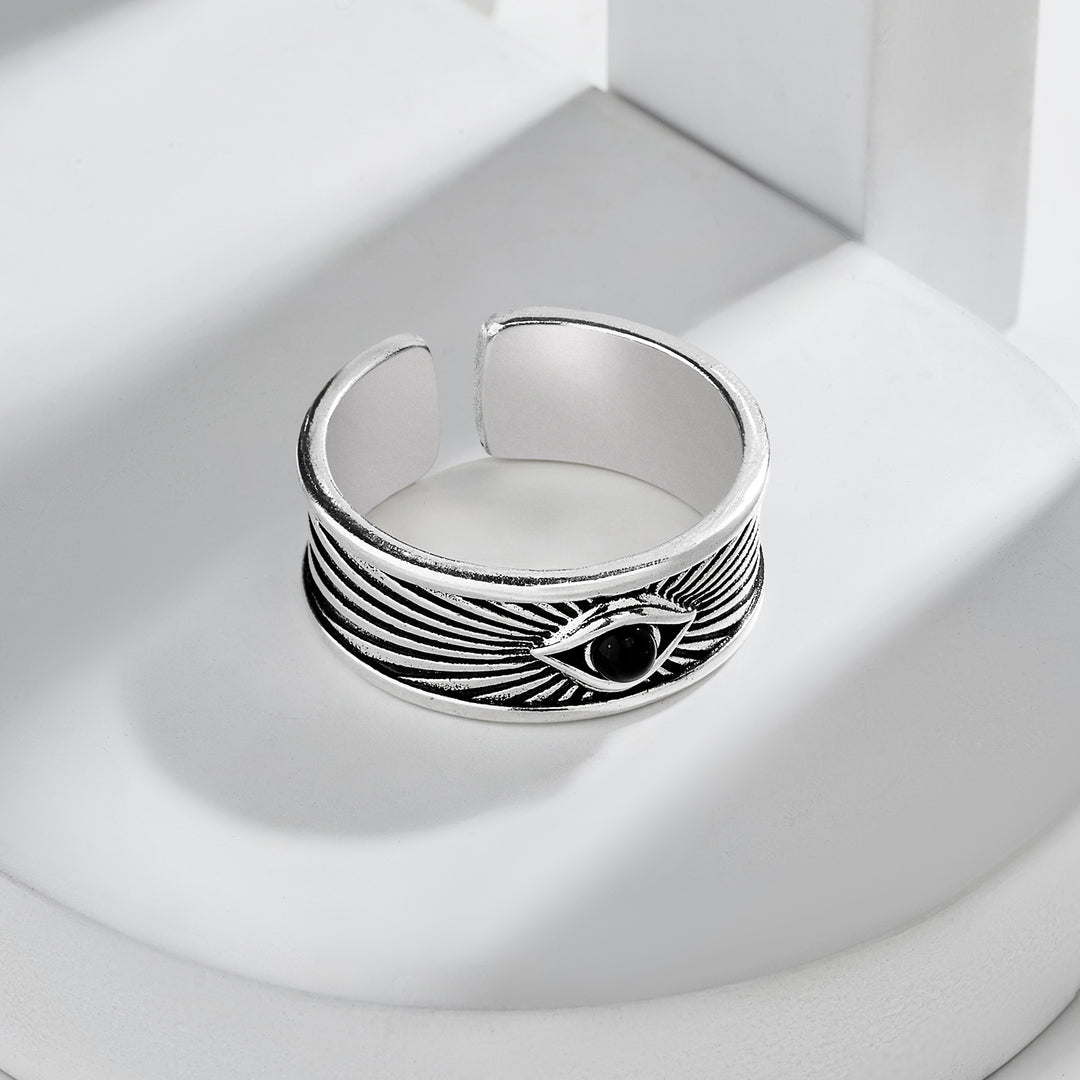 Aegis Eye Silver Men's Ring