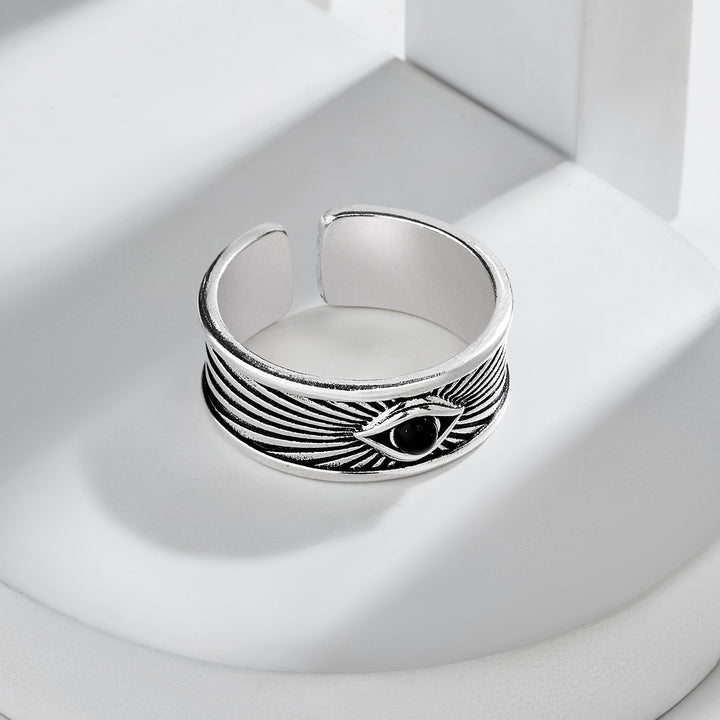Aegis Eye Silver Men's Ring