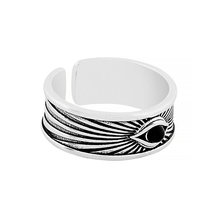 Aegis Eye Silver Men's Ring