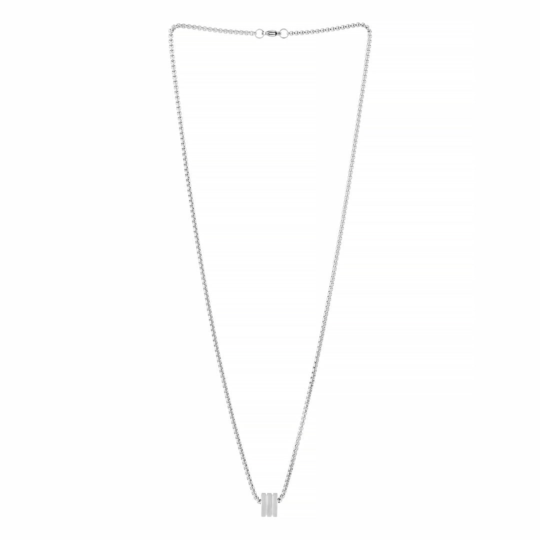 Braxforde Silver Mens Necklace