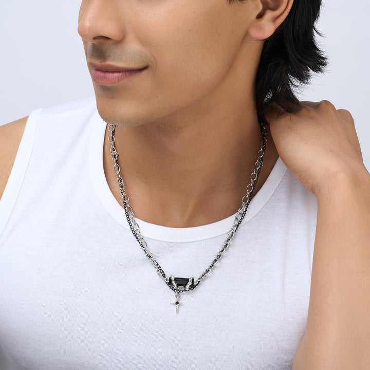 Norvok Silver Men's Necklace
