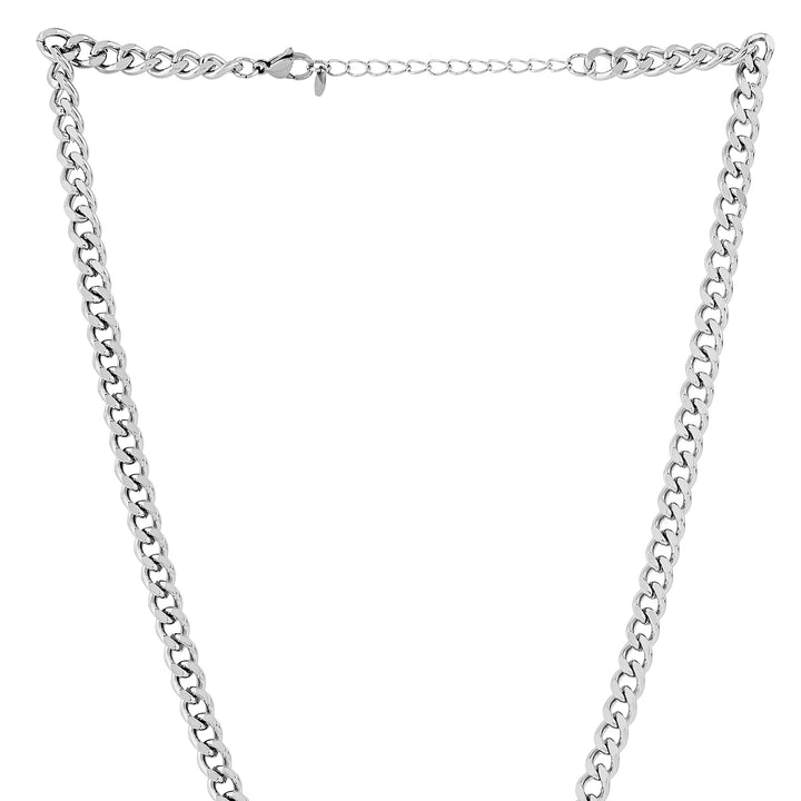 Ravorn Silver & Black Men's Necklace