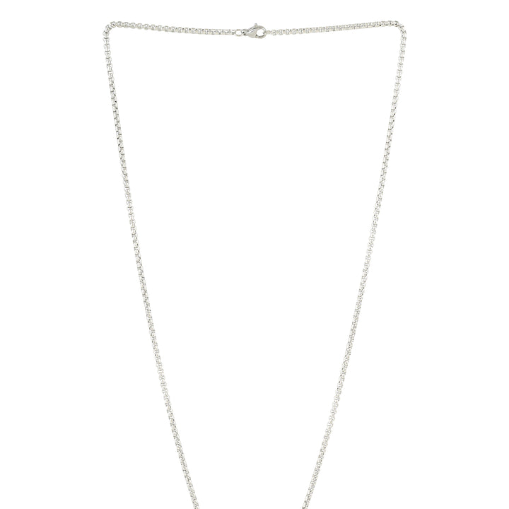 Mono Cross Silver & BLack Men's Necklace