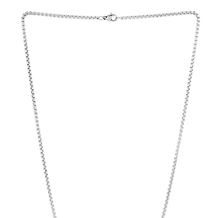 Silver Faith Cross Men's Necklace
