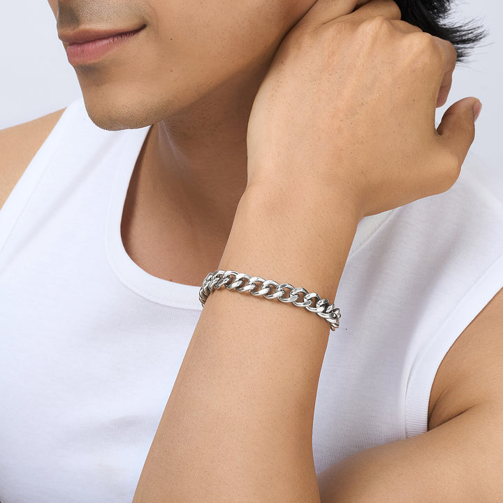 Steelvar Cuban Silver Men's Chain Bracelet
