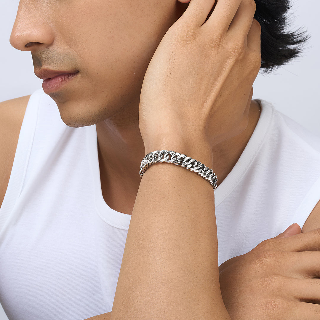 Orwin Silver Men's Chain Bracelet