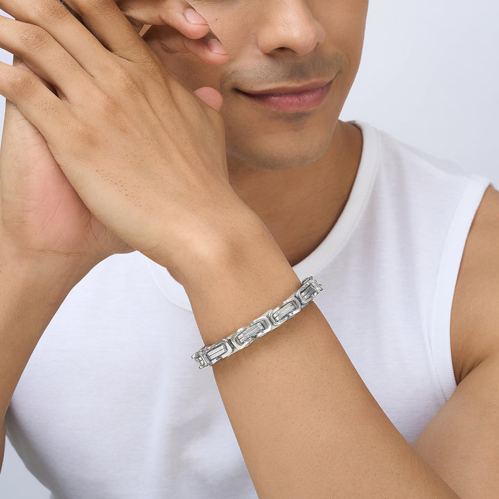 Titanor Grid Silver Men's Bracelet