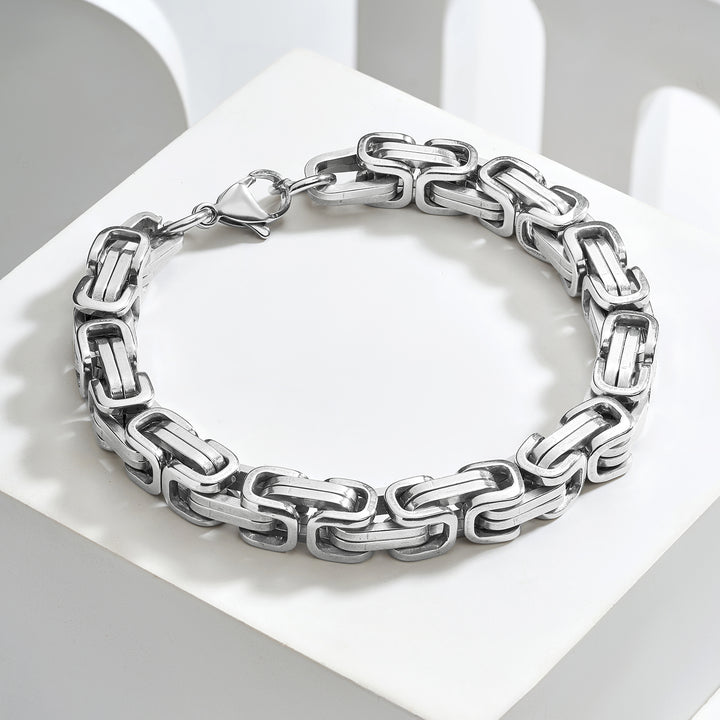 Titanor Grid Silver Men's Bracelet