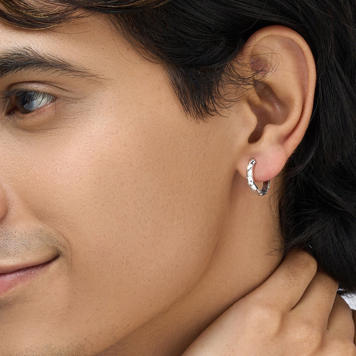 Rifto Silver Men's Earrings