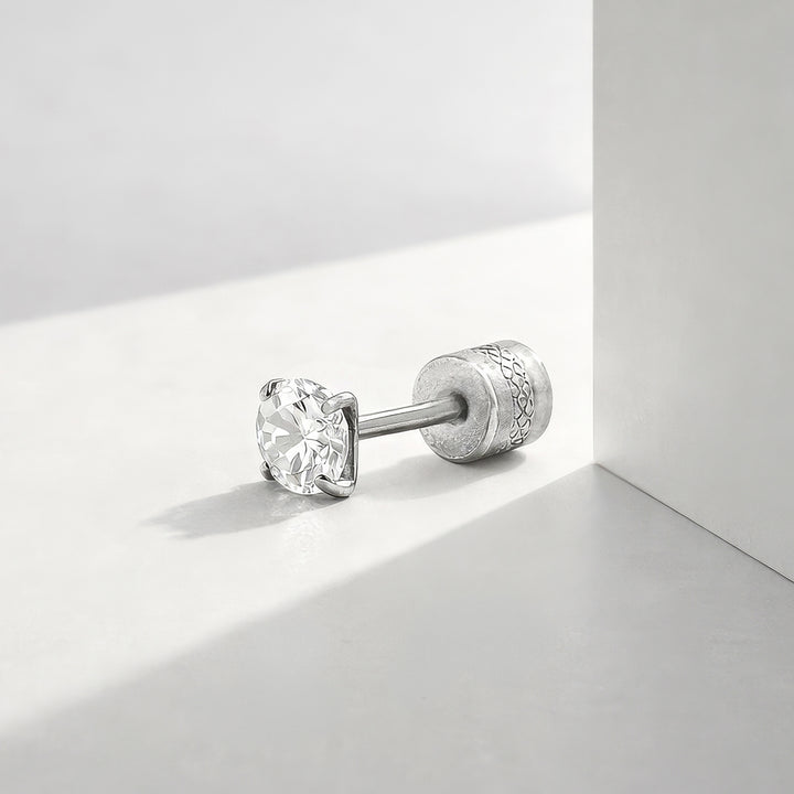 Vorto Mini Silver Men's Earrings