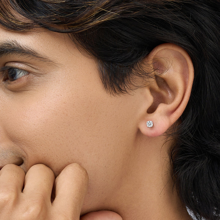 Vorto Micro Silver Men's Earrings