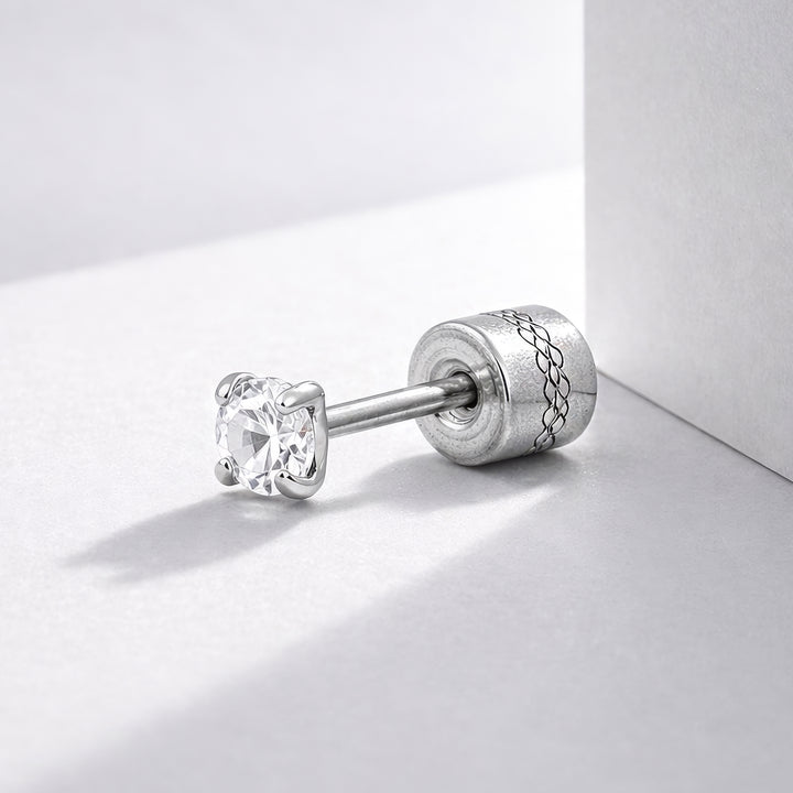 Vorto Micro Silver Men's Earrings