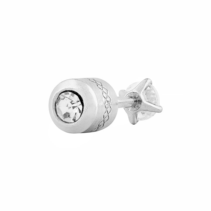 Vorto Micro Silver Men's Earrings