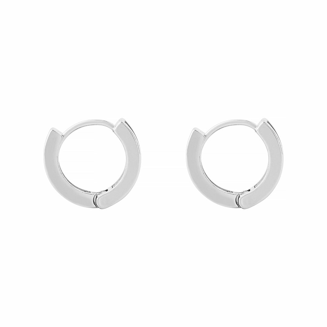 Lemmo Edge Silver & Black Men's Earrings