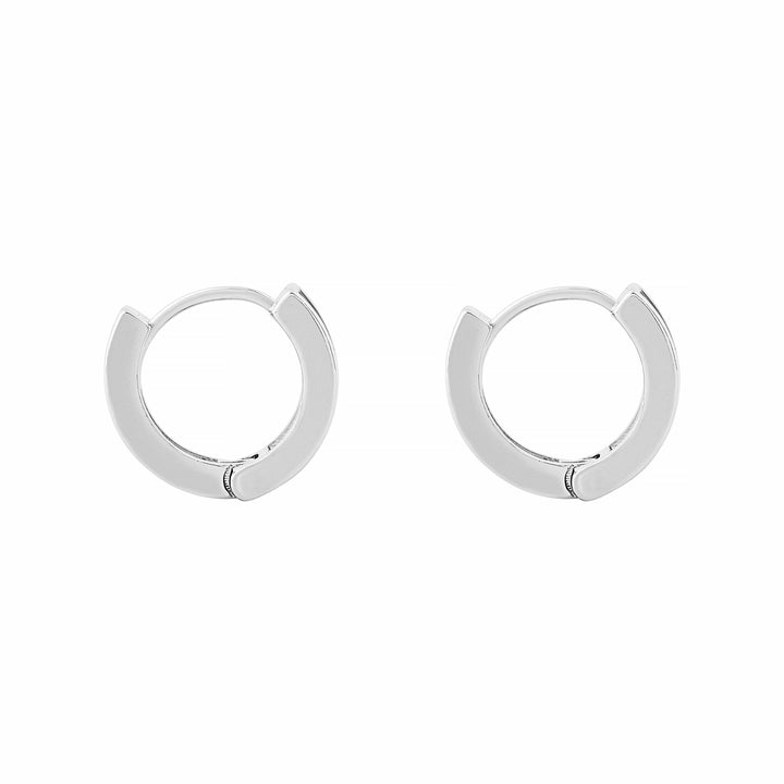 Lemmo Edge Silver & Black Men's Earrings