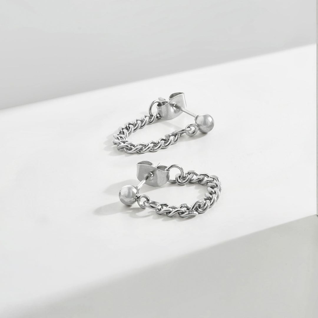 Micro Orbito Silver Men's Earrings