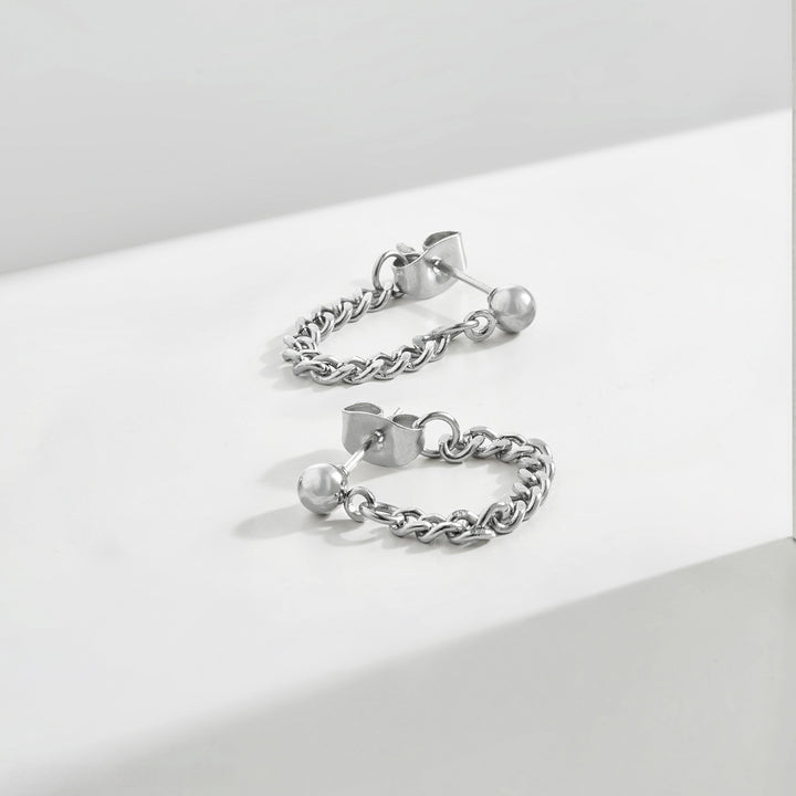 Micro Orbito Silver Men's Earrings